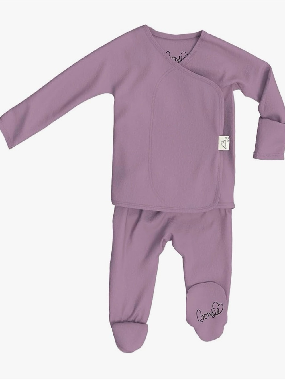 NWT 🏷️ Bonsie Skin-to-Skin Footie Pajamas in Fig (0-3M)